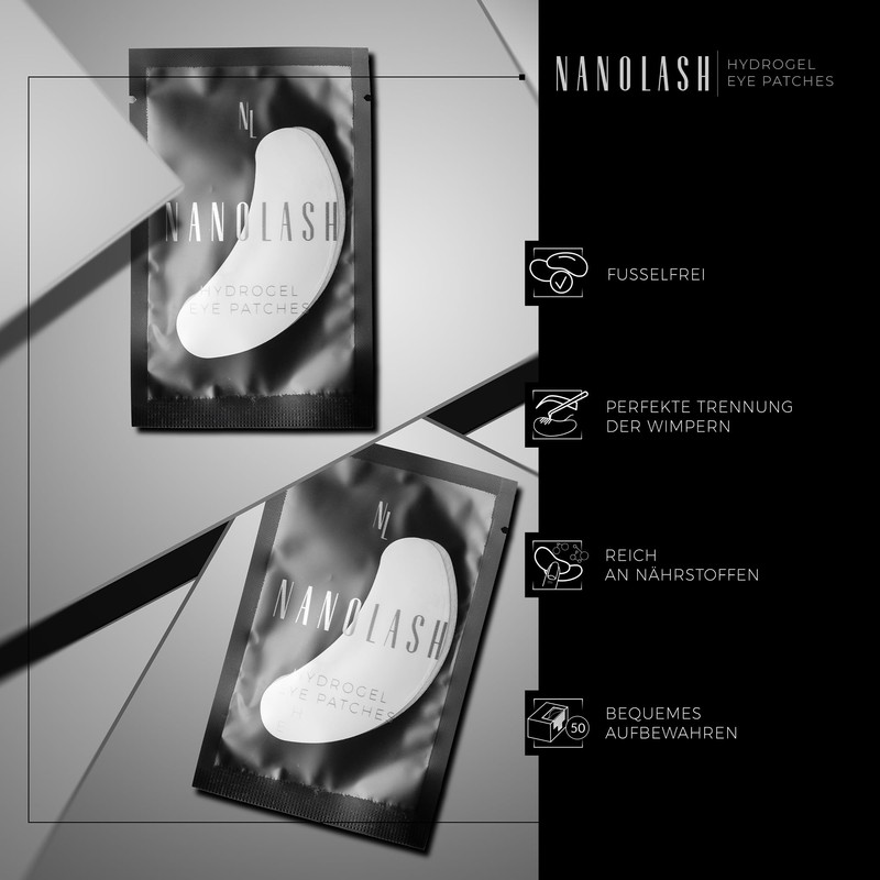 Hydrogel Eyelash Extension Pads Nanolash 50 Pairs - Eye Pads