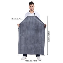 Nanxson Men’s Apron Thick Rubber Waterproof Apron Factory Butcher Adjustable Working Apron CF3024, Black Red3024, Large