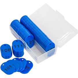 Small Styrofoam Number Tags #101-200, 100 Sheets (Blue)