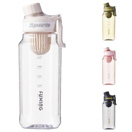 Greyoe 1 Stück Sport Protein Shaker Wasserflasche, Hochwertiger Protein Shaker PC+PP, für Fitness Herren und Damen Sport Outdoor und täglichen Gebrauch