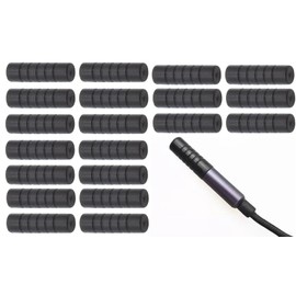 Sound Wave MONO Protective Cap for 0.17 inch (4.4 mm) Perfect Fit 0.17 inch (4.4 mm) Protective Cap, PVC Cap, 4.4 Cap (Black 20 Pieces)