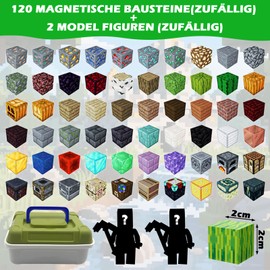 Magnetblöcke – 120 Zufällig Stück Magnetische Bausteine für Kinder, Baue Meine Magnetwelt, STEM Montessori-Sensorikspielzeug für Kleinkinder, Geschenke, Magnetbausteine für Kinder ab 3 Jahren.