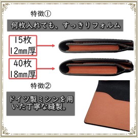 Fabrizio Business Card Holder, Men's, Women's, Business Card Case, Luxury Italian Leather, Thin, Stylish, Large Capacity, Business Card Holder, Genuine Leather, blue