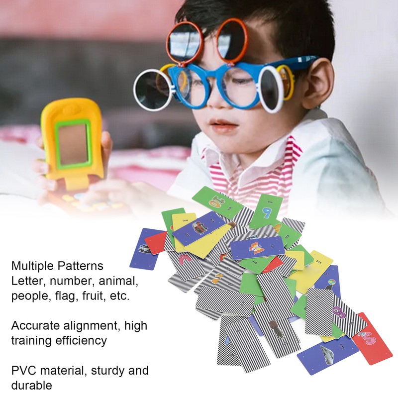50PCS Amblyopia Training Cards 0.5mm Hole Kids Vision Punch Training