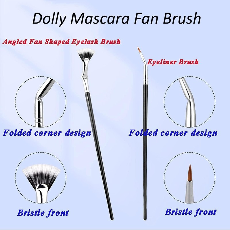Fodeuxp 2025 New Folding Angle Scalloped Lash Brush, Mascara Fan
