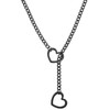 Sroyte Heart Slip Chain Necklace for Women, Stainless Steel O-Ring