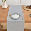 Wracra Linen Style Table Runner, Table Runners 48 Inches Long,Silver