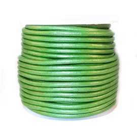 Cords Craft - Collar fino redondo de piel metálico de 1 mm para hacer joyas, manualidades, colgantes, pulseras, cuerdas para proyectos de bricolaje, (resorte metálico, 21.87 yardas) rollo de 20 metros