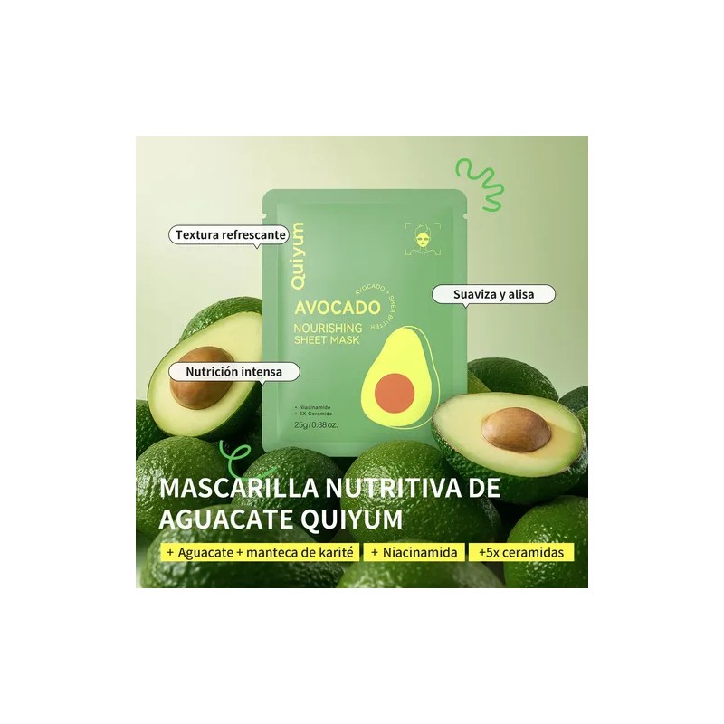Set Quiyum Fruit Masks 25 Pzas Cuidado Hidratante Para Mujer