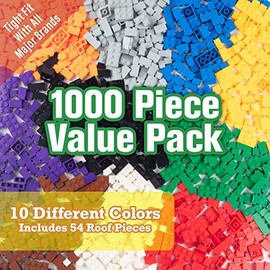 Miutrue 100Pcs Ladrillos Clásicos de Construcción de Pared, Bloques de Ladrillos de Perfil de Albañilería 1x4 Partes y Piezas Compatibles con Juguetes