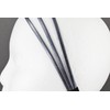 dark gray thin skinny triple 3-strand faux leather headband hair