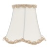 Baluue White Lamp Shades Small Bell Scalloped Clip on Bulb