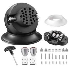 DZQ Ball Vise 3" Engraving Setting Tool 360°Rotation Professional Ball Vise 36PCS Attachment Jewelry Engraving Block Tools(Black)