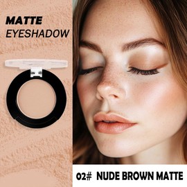 Monochrome Matte Eyeshadow Makeup Palette, Highly Pigmented Nude Brown Eyeshadow Palette, Matte Pressed Powder Eyeshadow Makeup, Single Vegan Eye Shadow, Daily Evening Women Girls Eyeshadow Gift 2#