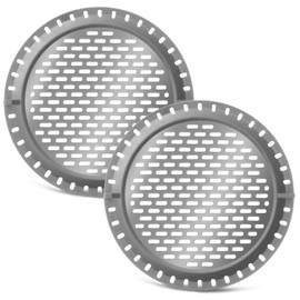 Shower Drain Hair Catcher Cover, 2 Pcs Bathroom Sink Drain Strainer with Silicone Rim, Stainless Steel Round Flat Filter Hair Trap for Bathtub, Tub, Shower, Bathroom Floor (Silver)