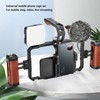 Aluminum Alloy Detachable Dual Wooden Handles Phone Cage for Cellphone