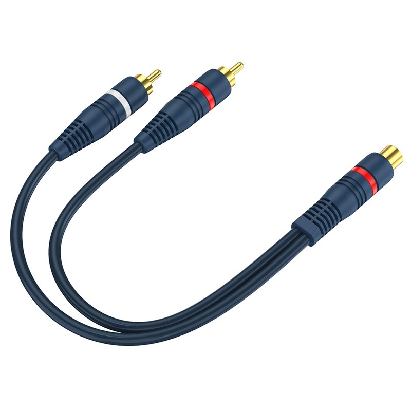 DteeDck RCA Splitter 1 Female to 2 Male, 2 Pack