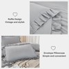 Andency Silver Gray Comforter Set Queen Size, 3 Pieces Shabby