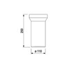 250 mm DN 100 White WC-Anschlussrohr