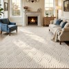 SHACOS Soft Cozy Fluffy Arch Waves Pattern High-Low Textured Area