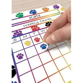 Teacher Created Resources Colorful Paw Prints Mini Stickers (4819)