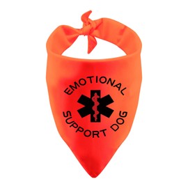 Therapy Service Dog Bandana Emotional Support Dog Dog Scarf Pet Birthday Gift(Emotional Support Dog)