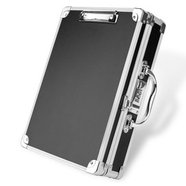 Pechor Clipboard with Storage Combination Lock Clipboards Briefcase Heavy Duty Box Aluminum Metal with Handle, Storage Clipboard Maximum Security Large Capacity