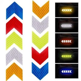 Reflective Tape 10P Fluorescent Stickers for Vehicles, Cars, Motorcycles, and Bicycles for Safe Night Ride / 반사 테이프 10P 형광색 스티커 차량용 자동차 오토바이 야간 자전거 안전 운행