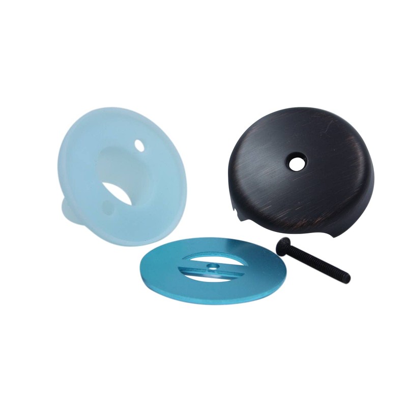 Big Single Hole Overflow Gasket Kit with Overflow Cover (Brushed