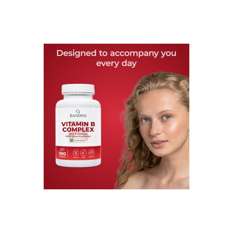 Bandini® High Dose Vitamin B Complex | 180 Vegan Tablets