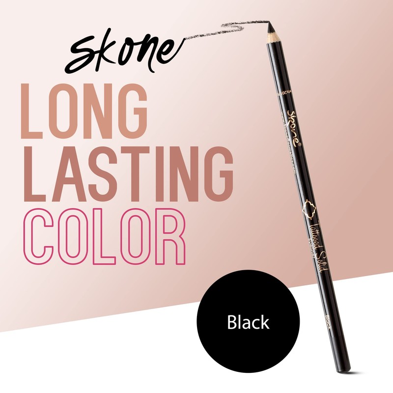 Skone Cosmetics Tattooed Solid Eyeliner – Waterproof, Smudge-Proof, Long-Lasting Pencil