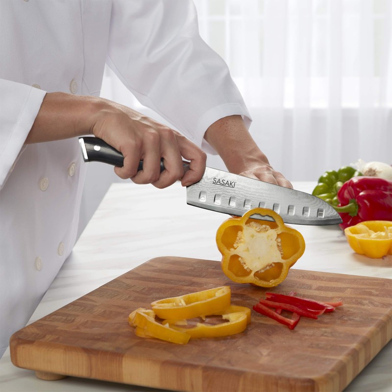 Sasaki 5228194 Masuta Japanese AUS-10 Stainless Steel Santoku Knife with