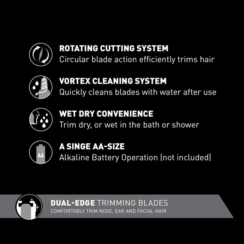 Panasonic Men’s Ear and Nose Hair Trimmer, Wet Dry Hypoallergenic