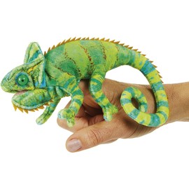 Folkmanis Mini Chameleon Finger Puppet,Green