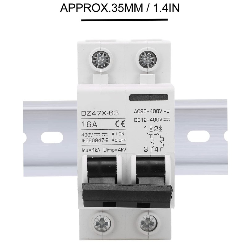 16A Circuit Breaker AC DC 2-in-1 400V 2P Miniature Circuit