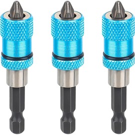Drywall Bit Holder Drywall Bit Magnetic Quick Change Bit Holder 1/4 Inch Hex Shank Quick Change Magnetic Bit Holder Screw Depth Adjustment Screw Attachment Drywall Pack of 3
