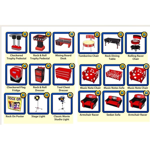 Ganz Webkinz Virtual Items 2 HTF ROCKSTAR please leave note