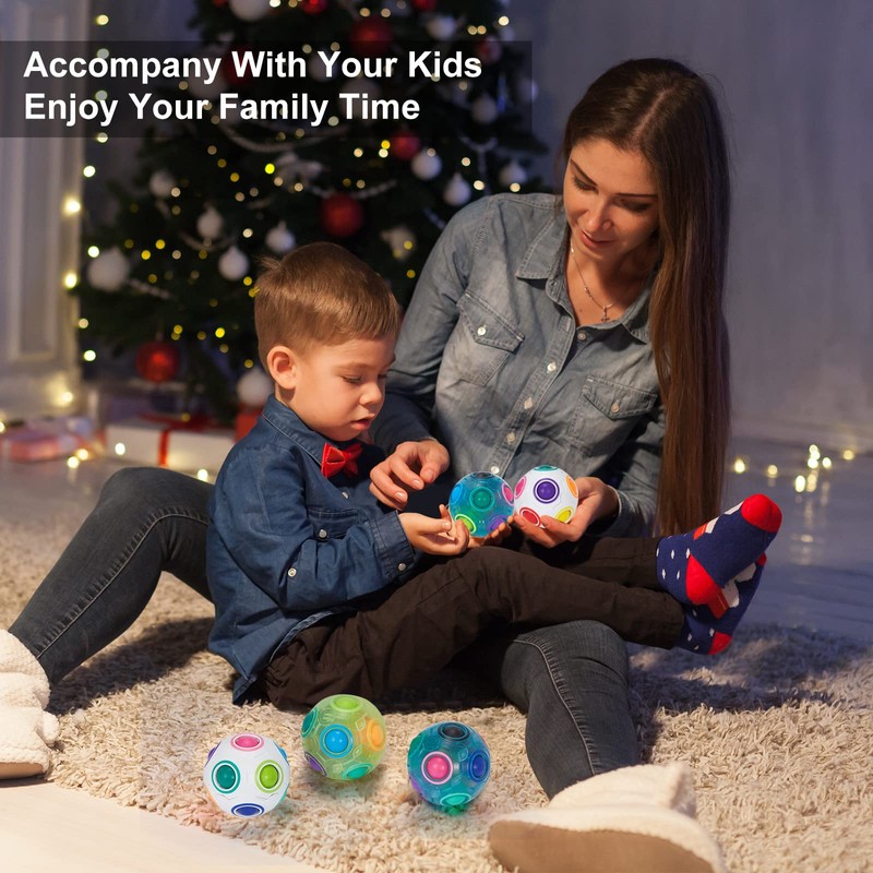 ROXENDA Magic Ball Rainbow Ball, Skill Game Puzzle Ball -