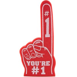 Giant Foam Finger 18 Inch- You're Number 1 Foam Hand for All Occasions - Cheerleading for Sports - Exciting Vibrant Colors use as Celebration Pom Poms- Great for Sports Events Games School Business