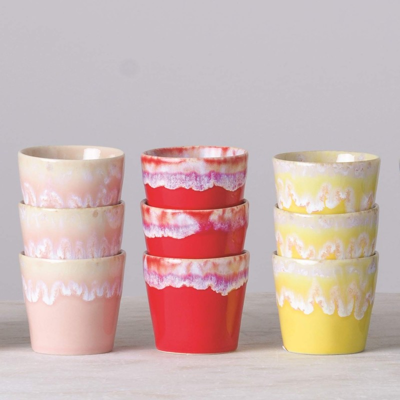 COSTA NOVA Grespresso Collection Stoneware Ceramic Espresso Cups, 3 oz,