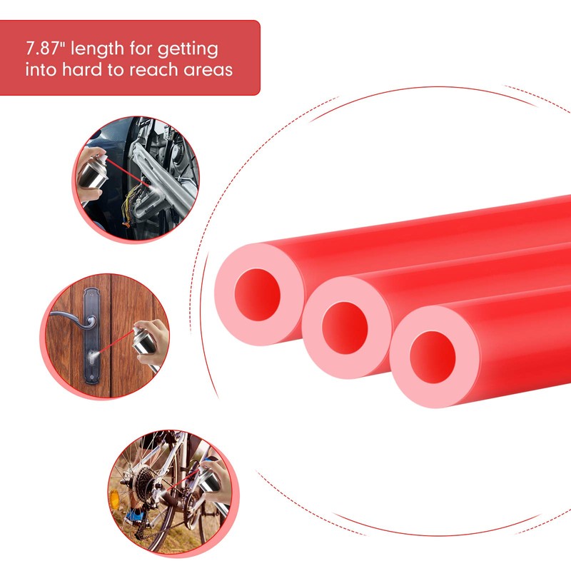 Hotop 100 Pieces Spray Can Straw 7.87" Plastic Replacement Spray