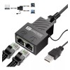 Zcgoingtech Adaptador Ethernet,divisor De Red Rj45 Puerto 1 Dividido 2