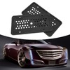 2PCS License Plate Protector Silicone Frame Soft Flexible Black 305x155mm