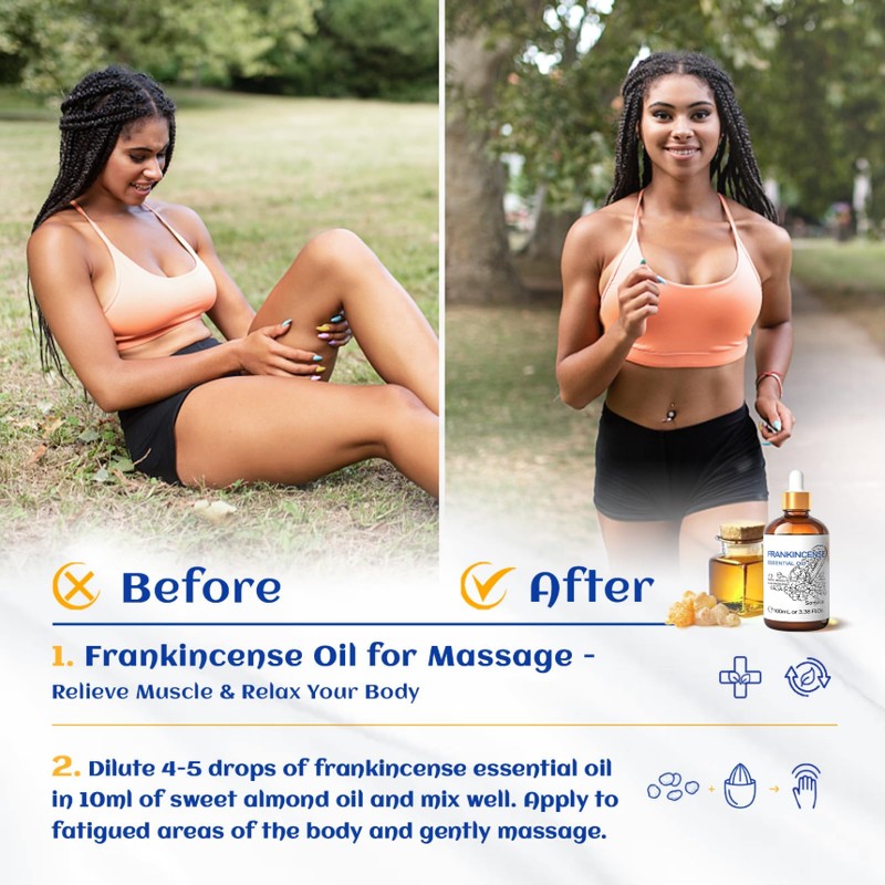 HIQILI 100ML Weihrauch Ätherisches Öl für Diffusor