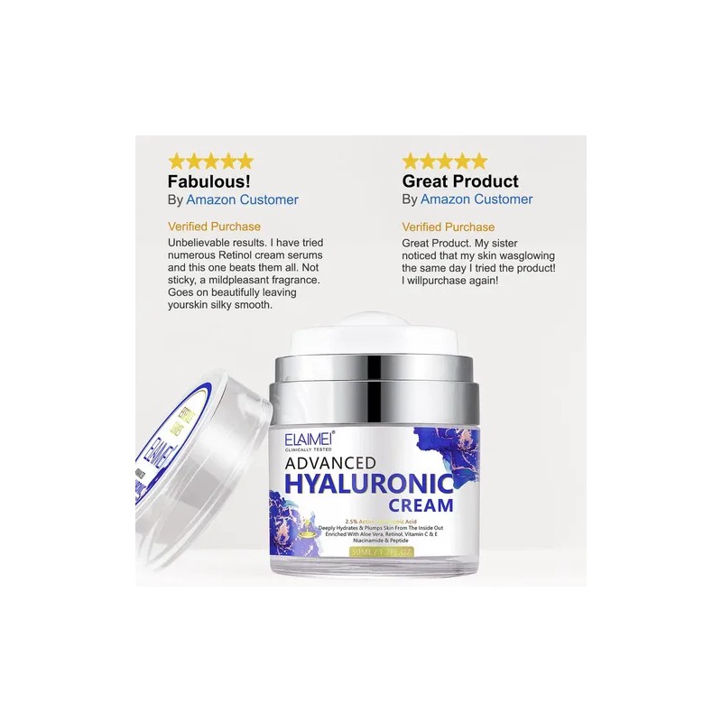 Crema Acido Hialuronico Retinol Máxima Hidratación Antiedad