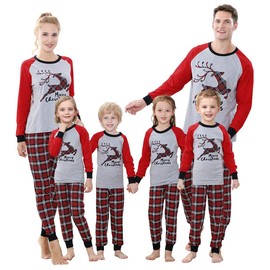 Joyond Kids Family Matching Christmas Holiday Sets, Snug Fit 100% Cotton, Adult,Men, Women, Big Kid, Toddler,Pajama Set, Christmas Jumping Reindeer, M