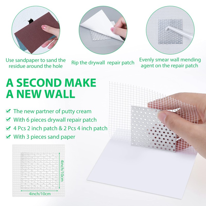 Drywall Repair Kit - Large Hole Patch, Wall Mending Agent