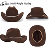 Womens Western Rhinestone Cowboy-Cowgirl Hat Fedora Jazz Hat with Sparkly