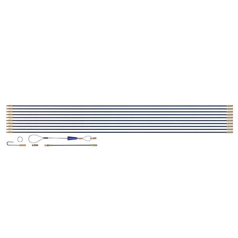 Faithfull FAICRS1000 10M Cable Access Rod and Accessories Set -