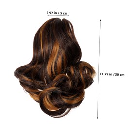 Healvian Clip in Hair Pieces Curly Wavy Ponytail Extension Hairpiece Secure Ponytail Claw Clip for Women